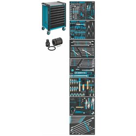 HAZET - Werkstattwagen Assistent 179NX-8/206, Schubladen, flach: 8 x 81 x 522 x 398mm, 206-teilig