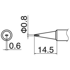 Hakko - Lötspitze Serie T18, Format D0.8