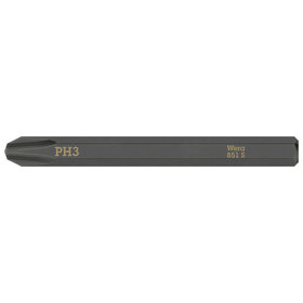 Wera® - 851 S Kreuzschlitz Phillips Bits für Schlagschraubendreher, PH 3 x 70 mm