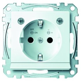 merten - Steckdose 1f polws glz System M UP m.OL m.KS mit Orientierungsbeleuchtung IP20