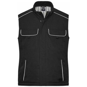 James & Nicholson - Winter Workwear Softshellweste JN885, schwarz, Größe S