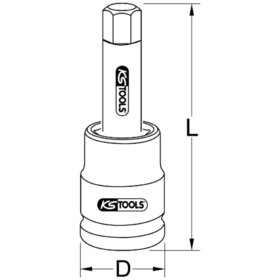 KSTOOLS® - 3/4" Kraft-Bit-Stecknuss Innensechskant lang, 24mm