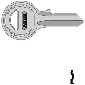 ABUS - Schlüsselrohling, 84/30+35, 60/30 KA, rund, Messing neusilber