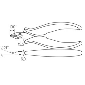 Wiha® - Elektronik-Seitenschneider Z 41 3 03 Mehrkompenenten 135mm