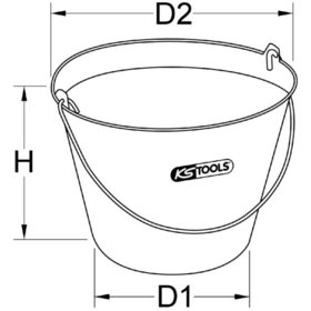 KSTOOLS® - Kunststoff-Eimer, 11 Liter