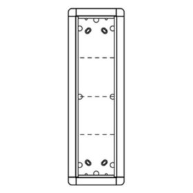 Ritto - Rahmen-Türstation 4f AP Portier ws Alu 133x423x37mm