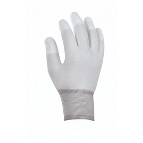 teXXor® - Strickhandschuh FINGERKUPPEN PU-BESCHICHTET 2410, weiß/weiß, Größe S