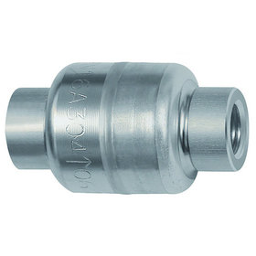 RIEGLER® - Rückschlagventil, leichte Bauweise, Edelstahl 1.4301, G 3/8", 0,03 bar