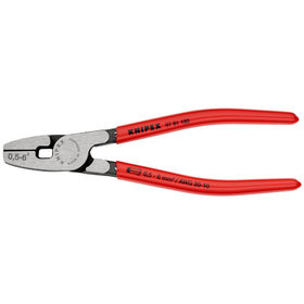 KNIPEX® - Crimpzange für Aderendhülsen mit Fronteinführung mit Kunststoff überzogen 180 mm 9781180