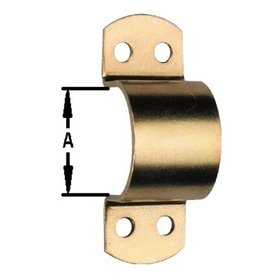 Pollmann - Rohrschelle,Bügelweite 48,zum Anschrauben,Eisen, gelb verzinkt