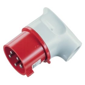 MENNEKES - CEE-Stecker 5p 32A IP44 400V/rot 6h abgewinkelt Schraubklemmen Knickschutztülle