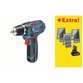 Bosch - Akku-Bohrschrauber GSR 12V-15, 1x2,0Ah, 1x4,0Ah, 39-teilig Zubehör, Tasche (0615990G6L)