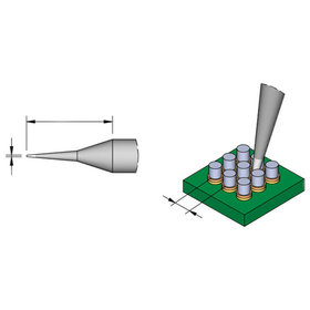 JBC - Lötspitze Serie C115, Rundform, C115126/ø0,1mm, gerade