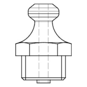 Kegelschmiernippel DIN 71412 Stahl 5.8 verzinkt blank kurz Form A 1/4" x 1,34