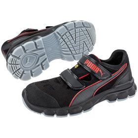 Puma Safety - Sicherheits-Klettsandale Aviat Low 640891, S1P ESD SRC, schwarz, Größe 44