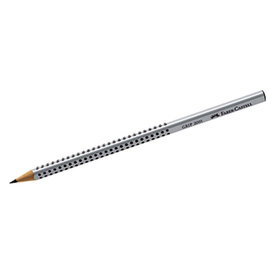 Faber-Castell - Bleistift GRIP 2001 117012 Dreieckform 2H silbergrau