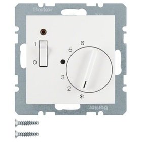 Berker - Raumtemperaturregler S.1/B.3/B.7 ws 1Ö UP IP20 250V Ein/Aus 5-30°C 10A 0,5K