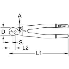 KSTOOLS® - Drahtseil-Kabelschere mit Schutzisolierung, 600mm