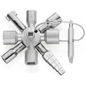 KNIPEX® - TwinKey® Schaltschrankschlüssel für gängige Schränke und Absperrsysteme 92 mm 001101