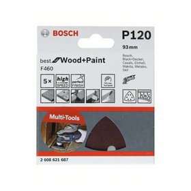 Bosch - Schleifblatt F460 Best for Wood and Paint, 93 mm, 180, 5er-Pack (2608621688)