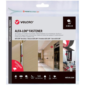 VELCRO® - ALFA-LOK® Fastener schwarz 25mm x 5m