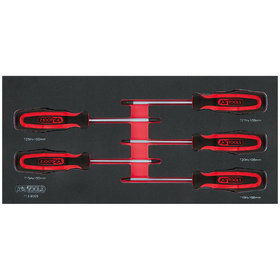 KSTOOLS® - SCS ERGOTORQUEplus Schraubendreher, Torx,Bohrung, 5-teilig in 1/3 Systemeinlage