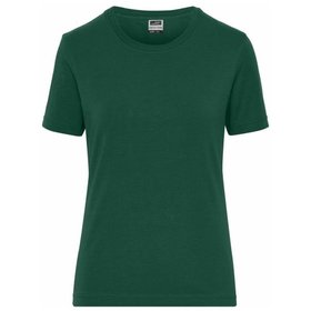 James & Nicholson - Damen Bio Workwear T-Shirt Stretch JN1801, dunkelgrün, Größe XXL