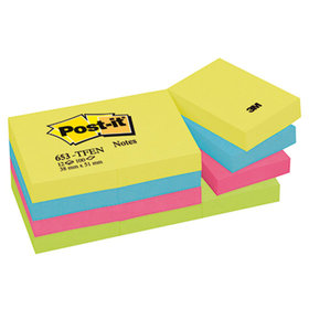 Post-it® - Haftnotiz Active Collection 653TFEN sortiert 12 Stück á 100 Blatt/Packung