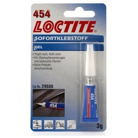 LOCTITE® - 454 Kunststoff-Sofortklebstoff farblos, hochviskos, 3gr Tube VE 12