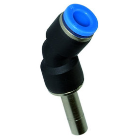 RIEGLER® - Steckverbindung 45°, Stecknippel 4mm »Blaue Serie«, Schlauch-Ø 4