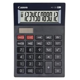 Canon - Tischrechner AS-120, 12stellig, 863, Solar- u. Batteriebetrieb