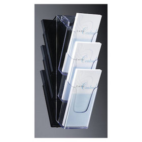 sigel® - Wandprospekthalter, DL, glasklar, LH137, 3 Fächer, Acryl