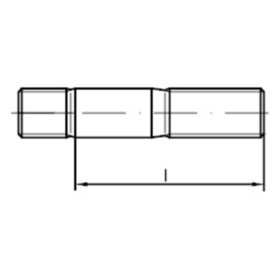 Stiftschraube Einschraubede ≈ 1,25d DIN 939 Stahl 5.6 gestemp.ADW7 M16 x 70mm