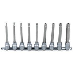 KSTOOLS® - 3/8" Bit-Stecknuss-Satz, lang, 9-teilig, TB20-TB60 mit Stirnlochbohrung