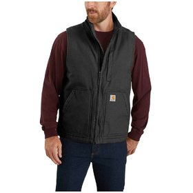 carhartt® - Herren Weste WASHED DUCK LINED MOCK NECK VEST, schwarz, Größe M