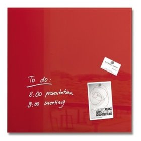 sigel® - Magnetboard artverum GL114 480x480x15mm Glas rot