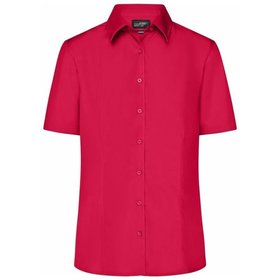 James & Nicholson - Damenbluse Easy Care Kurzarm JN643, rot, Größe S