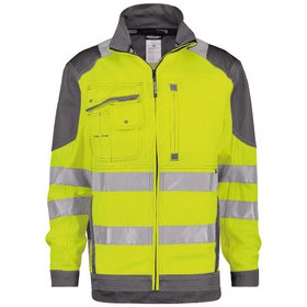 Dassy® - Orlando Warnschutz Arbeitsjacke, neongelb/zementgrau, Größe XL