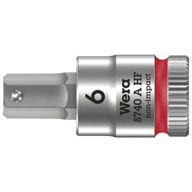 Wera® - 8740 A HF Zyklop Bitnuss 1/4", Haltefunktion für Innensechskant, 6 x 28mm