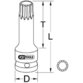 KSTOOLS® - 3/4" Kraft-Bit-Stecknuss für Vielzahn(XZN®)-Schrauben, kurz