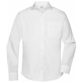 James & Nicholson - Herrenhemd mit Hai-Kragen JN620 bügelfrei, weiß, Größe L