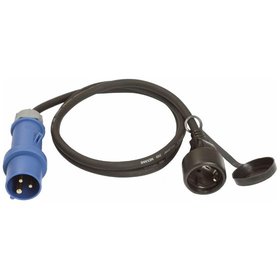 as® Schwabe - Adapterleitung 1,5m CEE-Stecker + Schuko-Kupplung