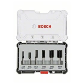 Bosch - Fräser-Set, 6-teiliges Nutfräser-Set, 8-mm-Schaft. Für Handfräsen (2607017466)