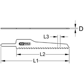 KSTOOLS® - Säbelsägeblatt, CV, 150mm, 6,3mm, 5er-Pack 129.4031