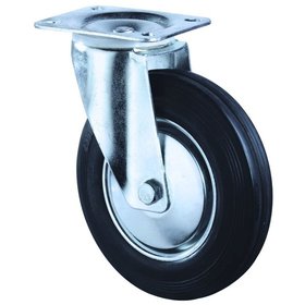 BS ROLLEN - Transportgeräterolle, Lenkrolle, Ø 225 mm, Radbreite 55 mm, Tragkraft 250 kg, Ba