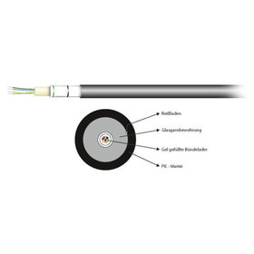 EFB - LWL-Außenkabel OM3 A-DQZNB2Y 50/125 sw hfr Halogenfrei nach EN 50267-2-2 4fas