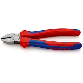 KNIPEX® - Seitenschneider schwarz atramentiert, mit Mehrkomponenten-Hüllen 180 mm 7002180