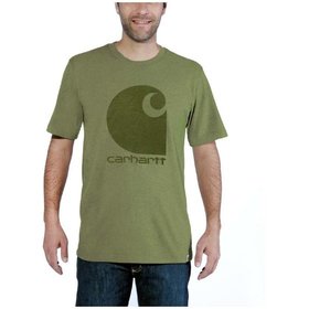 carhartt® - Herren T-Shirt WORKWEAR C-LOGO GRAPHIC S/S T-SHIRT, oil green heather, Größe M