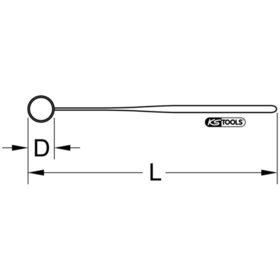 KSTOOLS® - Suchspiegel mit Schutzisolierung, 54mm, 4-fache Vergrößerung