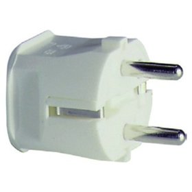 ABL SURSUM - SCHUKO-Stecker Kunststoff IP20 weiß Schraubklemmen gerade